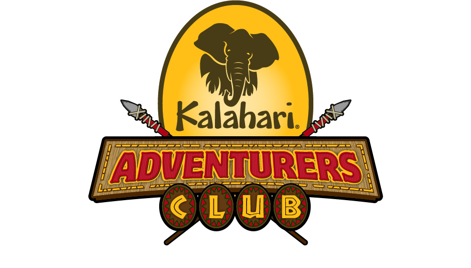 The logo for Adventurers Club at Kalahari Resorts & Conventions. It's where kids go to play and do arts & crafts.
