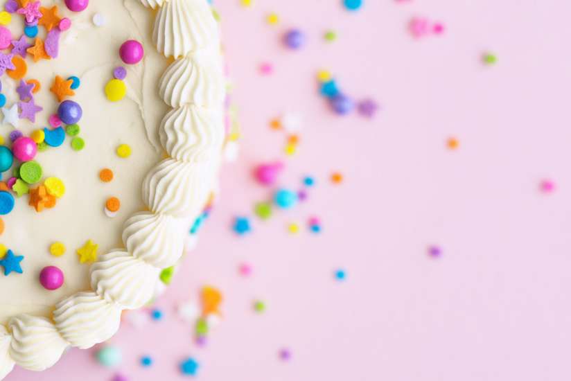 Instant Birthday Party Add-On, pic of a cake with confetti Instant Birthday Party Add-On, pic of a cake with confetti