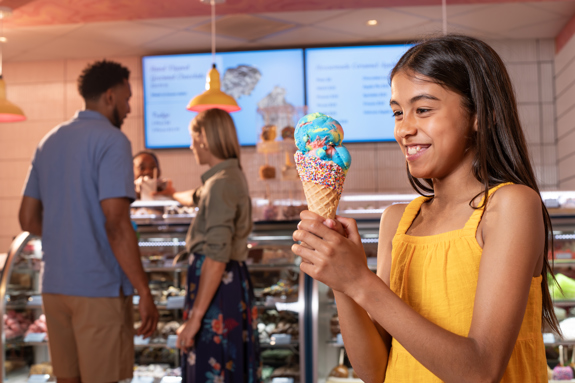 girl with an ice cream cone