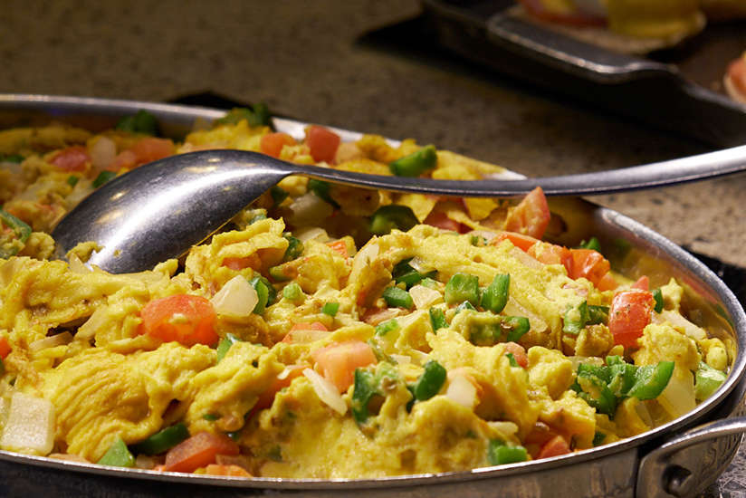 an egg scramble dish at the great karoo buffet an egg scramble dish at the great karoo buffet