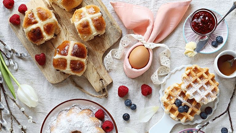 Easter Brunch Food Assortment