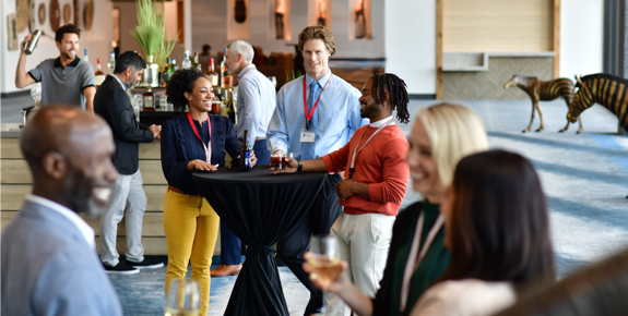meeting while enjoying a happy hour