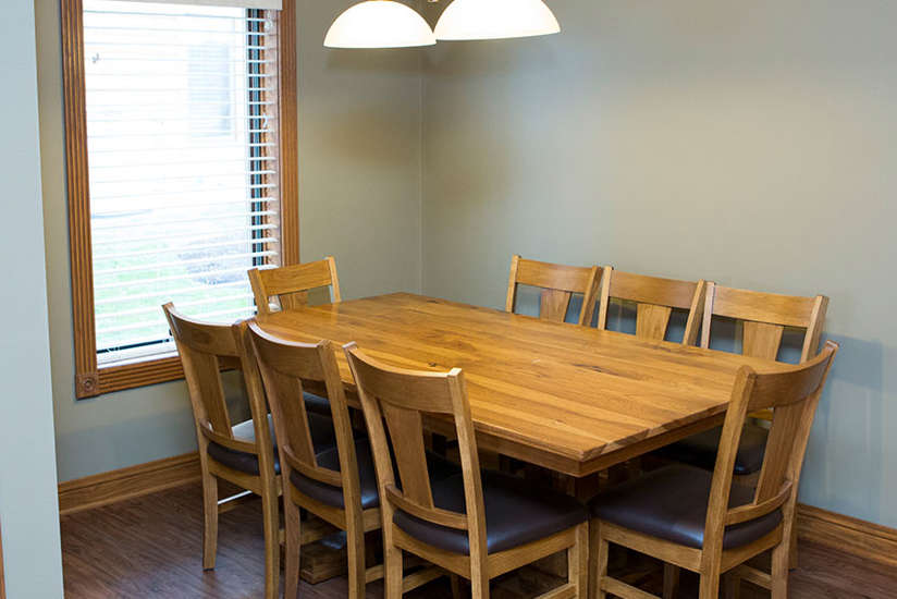 an overview of the Chalet's dining area