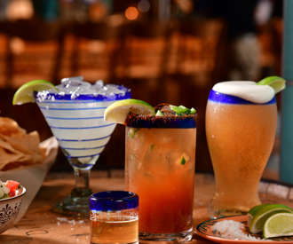Assortment of cocktails at Cinco Niños