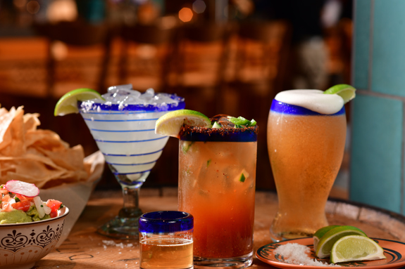 Assortment of cocktails at Cinco Niños