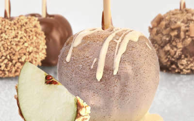 a caramel apple pie flavored apple from Candy Hut