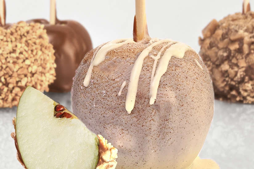 a caramel apple pie flavored apple from Candy Hut