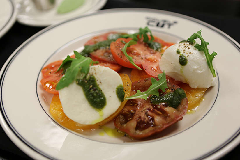 a tomato and mozzarella dish at double cut