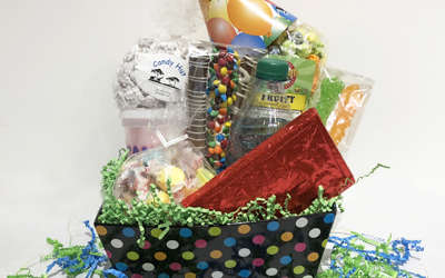 a candy and sweets basket from Candy Hut