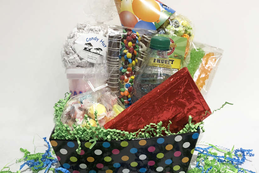 a candy and sweets basket from Candy Hut