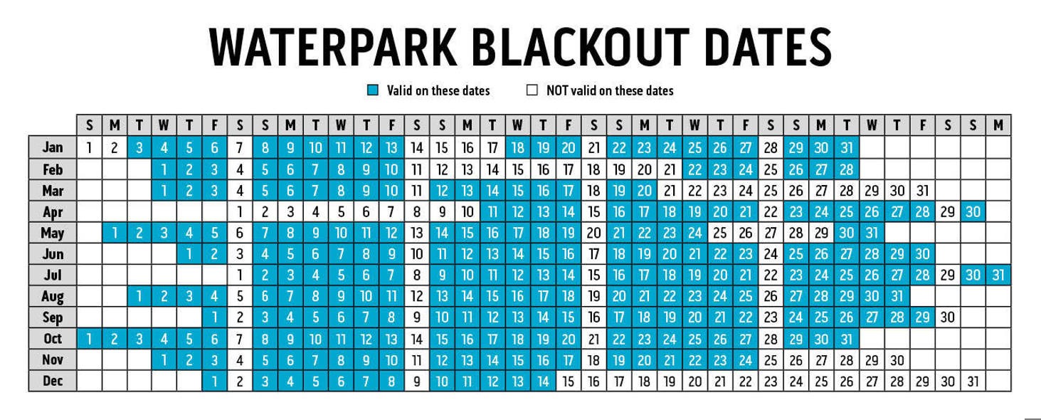 Waterpark Voucher Blackout Dates