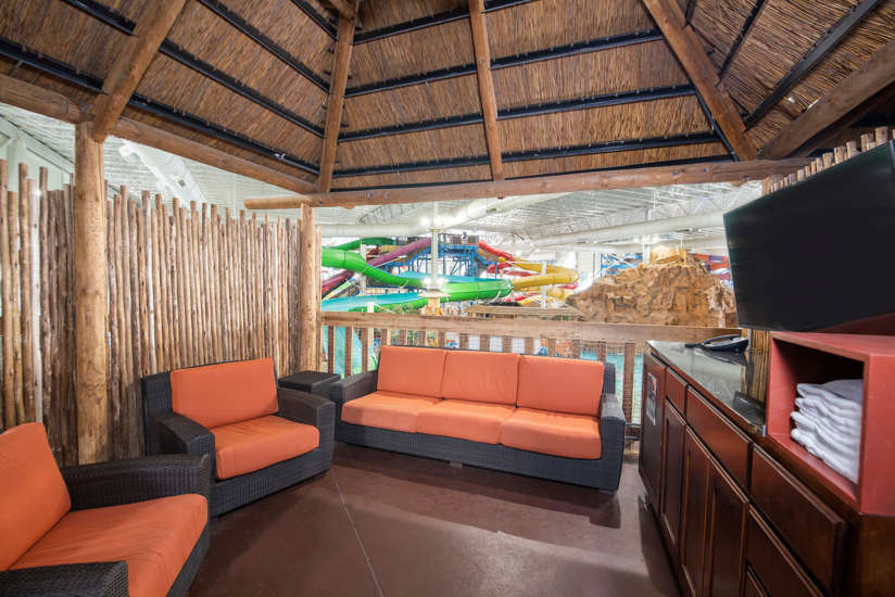 Indoor waterpark Sundeck Cabana