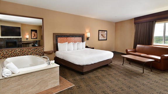 Interior of King Whirlpool Suite.