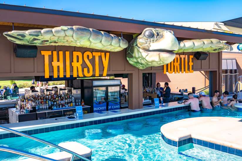 Swim up bar