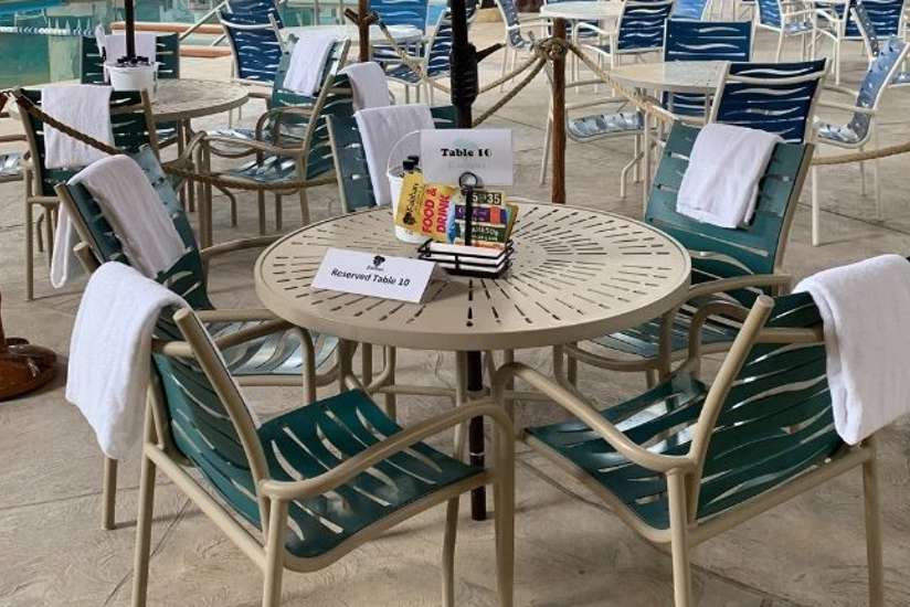 Waterpark reserved table