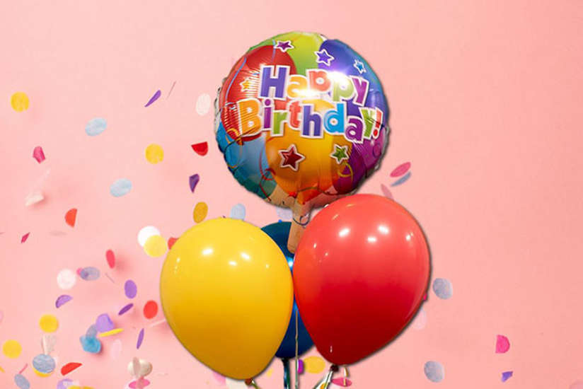 A happy birthday balloon bouquet A happy birthday balloon bouquet
