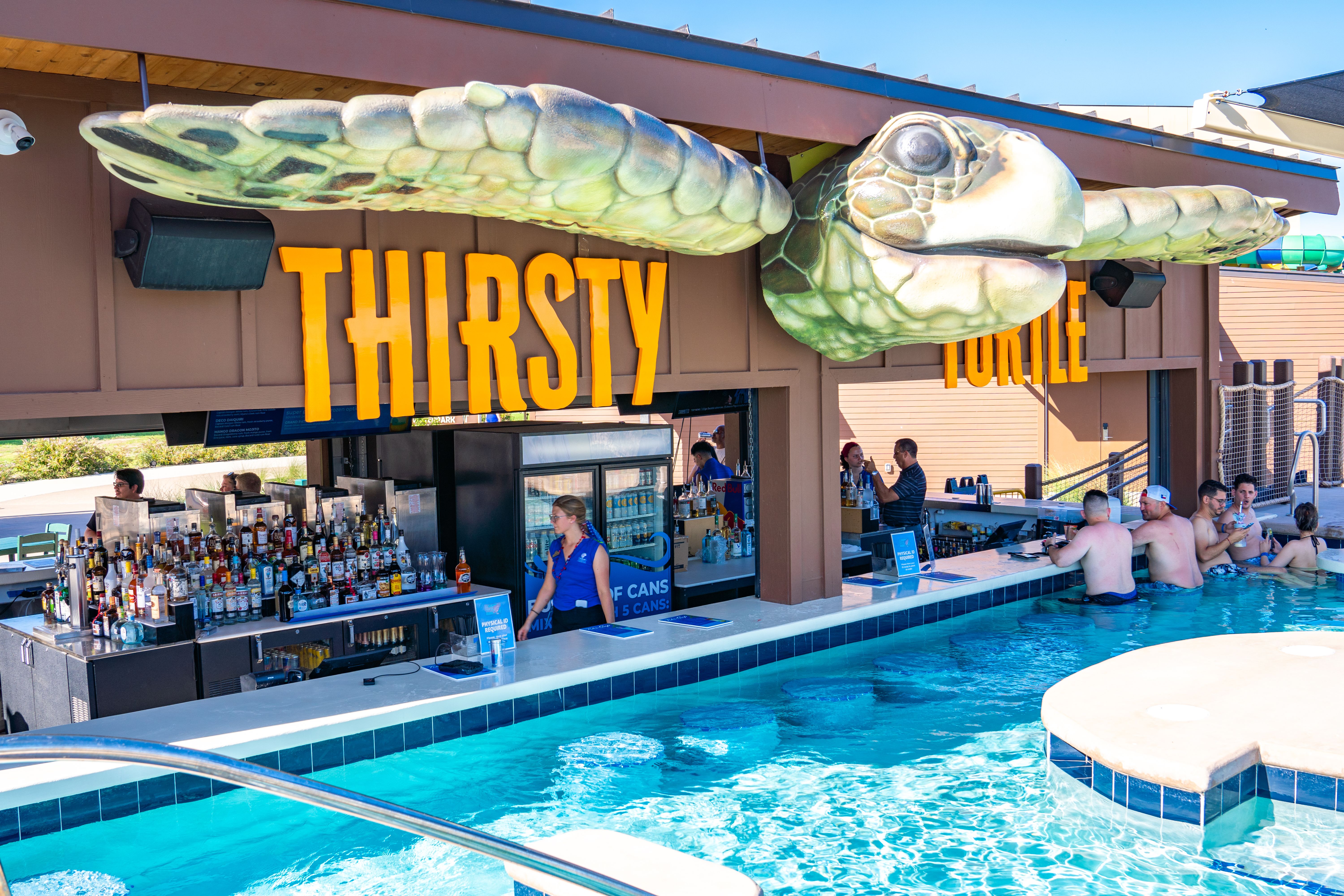 Swim up bar