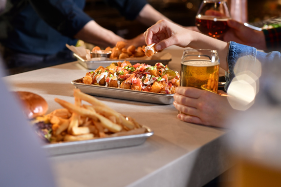 Table full of delicious appetizers