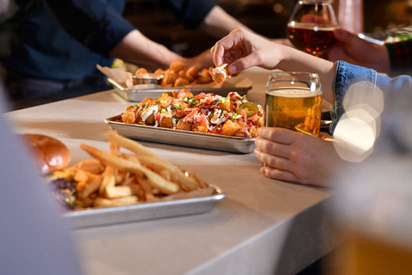 Table full of delicious appetizers