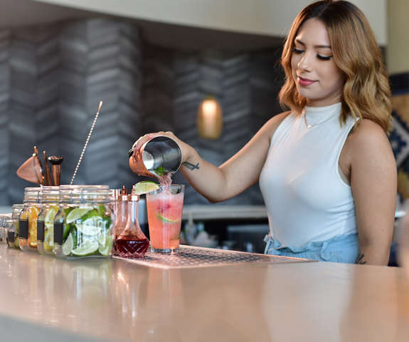 Bartender Pouring Cocktail