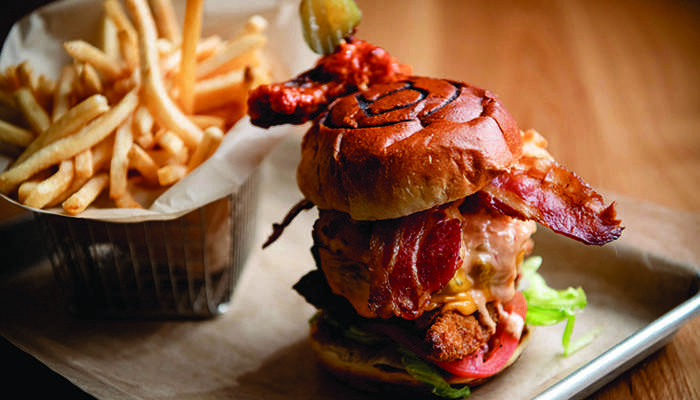 Fries and Chicken Sandwich from Blux
