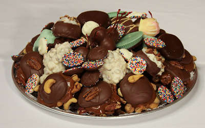 a chocolate arrangement from Candy Hut