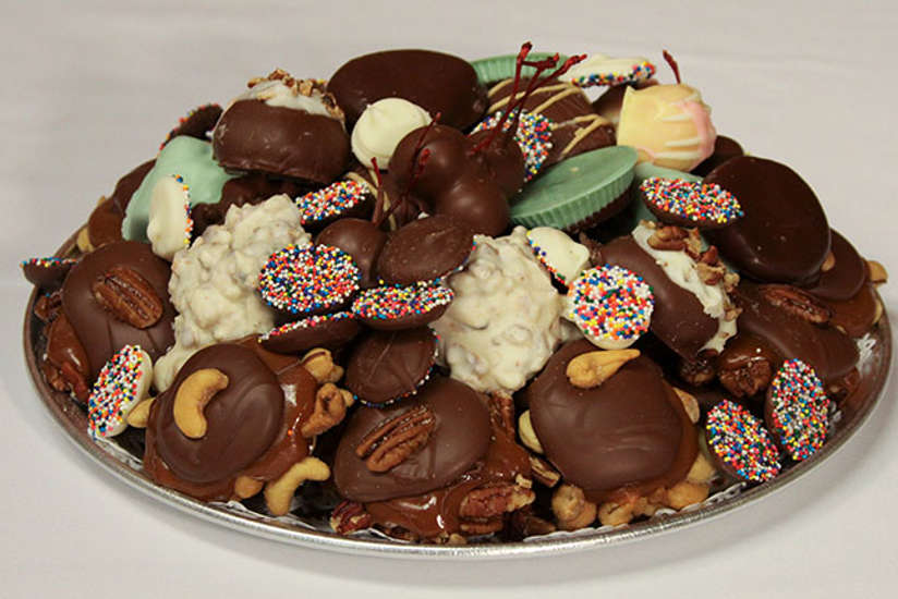 a chocolate arrangement from Candy Hut