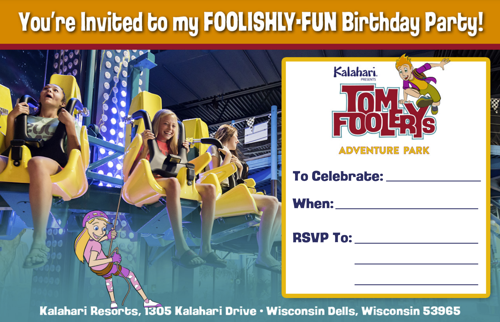 Tom Foolerys Party Invitation
