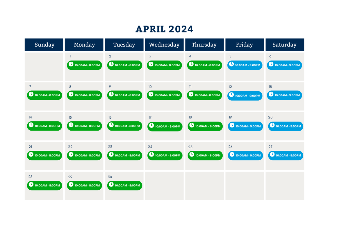 Indoor Waterpark Calendar | Texas | Kalahari Resorts & Conventions