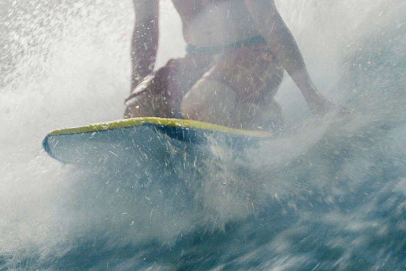 a boy on the flow rider